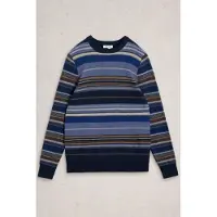 White Stuff Abstract Stripe Crew Blue Multi Taglia: XXL | Maglioni a maglia Outlet | Uomo | Blu