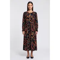 White Stuff Angie Midi Dress Black Multi Taglia: 10 REGULAR | Abiti Midi Outlet | Donna | Nero