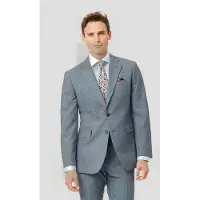 Charles Tyrwhitt Sky Blue Slim Fit Wool Linen Check Suit Jacket Blue Taglia: 36R | Giacche leggere Outlet | Uomo | Blu