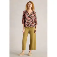White Stuff Rae Organic Cotton Top Pink Print Taglia: 8 | Maglie a manica lunga Outlet | Donna | Rosa