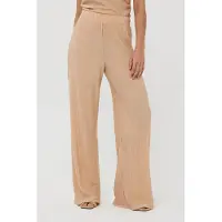 Esqualo Trousers Plisse Glitter Praline Taglia: XL | Pantaloni Outlet | Donna