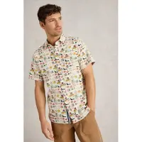 White Stuff Finsbury Travel Printed Shirt Natural Print Taglia: 3XL | Camicie Casual Outlet | Uomo