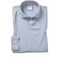 Charles Tyrwhitt Blue Extra Slim Fit Business Casual Collar Softly Smart Shir Taglia: 14.5"-32"-Sing | Camicie Casual Outlet | Uomo | Blu