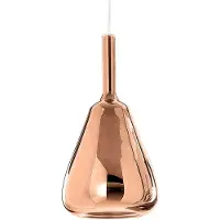 Gea Luce Ofelia S/11 Mini Lampada a sospensione in vetro borosilicato rame specchiato con portalampade G9, cavo 3 metri -