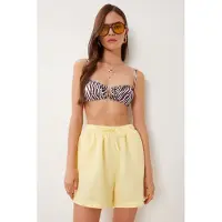 Happiness İstanbul Pantaloni 'Shorts' giallo limone