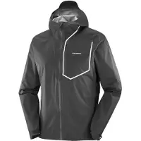 Salomon - Giacca da trail impermeabile e antivento - Bonatti Pro Jkt M Deep Black - Taglia L - Nero