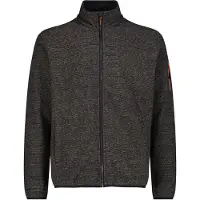 CMP Jacket Jacquard Knitted 38H2237 Giacca in pile Uomo (52, nero/grigio)
