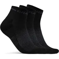 Craft Core Dry Mid Sock 3-Pack Calze da ciclismo (37-39, nero)