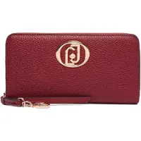 Liu Jo portafoglio faiza ecs xl zip around brick red con logo oro
