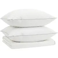 Syfax Set di piumoni in piume d’oca al 90% FULDA 3 pz 220 x 260 cm