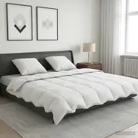 Syfax Set di piumini per letto in piuma d'oca, 90%, modello FULDA, 3 pezzi, dimensioni 220 x 260 cm, per la stagione estiva