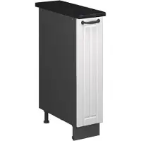 Vicco Armadio cucina dispensa alto Fame-Line Bianco rustico/Antracite 20 cm, PL Antracite, Model 62111