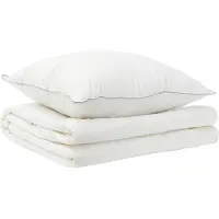 Syfax Set di piumone e cuscini 2 pz 150x200 cm Estate 200 GSM Lana