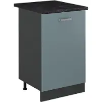 Vicco Mobiletto base cucina R-Line Grigio-blu/Antracite 50 cm piano di lavoro Antracite, Model 70260