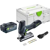Festool Seghetto alternativo a batteria PSC-E 18 EB-Basic 18 V 40 mm + 1 batteria da 8,0 Ah + Systainer - senza caricabatterie