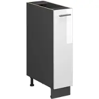 Vicco Armadio cucina dispensa alto Fame-Line Bianco lucido/Antracite 20 cm senza piano di lavoro, Model 61683