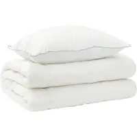 Syfax Set di piumone e cuscini 2 pz 135x200 cm Inverno 450 GSM Lana