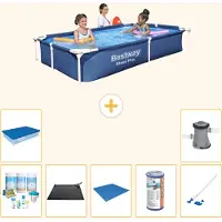 Bestway Steel Pro, piscina rettangolare - 221x150x43 cm - 8 pezzi - Modello S21513