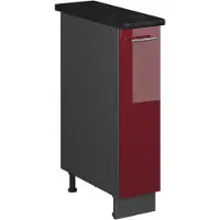 Vicco Armadio cucina dispensa alto Fame-Line Bordeaux lucido/Antracite 20 cm, PL Antracite, Model 62105