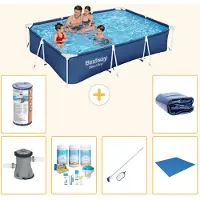 Bestway Steel Pro, piscina rettangolare - 300x201x66 cm - 7 pezzi - Modello S21571