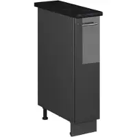 Vicco Armadio cucina dispensa alto Fame-Line Antracite lucido/Antracite 20 cm, PL Antracite, Model 62090