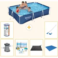 Bestway Steel Pro, piscina rettangolare - 300x201x66 cm - 7 pezzi - Modello S22086