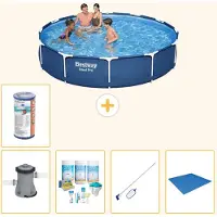 Bestway Steel Pro, piscina in acciaio, forma rotonda - 366x76 cm - composta da 6 parti, modello S22104