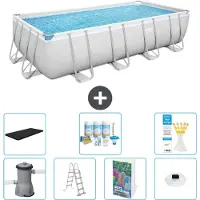 Bestway Power Steel, piscina rettangolare - 488x244x122 cm - composta da 6 parti, modello S576