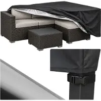 Gardlov 28049, telo protettivo per mobili da giardino, 205 x 160 x 70 cm, colore nero