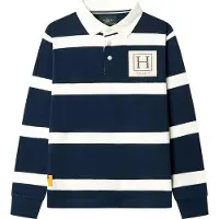Hackett per ragazzo. HK5700008 Polo rugby marino (11Años= 146cm), Casual, Cotone, Manica lunga, Navy, moda per bambini