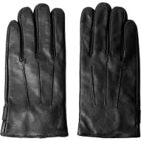 Hackett per uomo. HM0400132 Guanti in pelle nera Commuter Touch (L), Nero, Casual, Classico