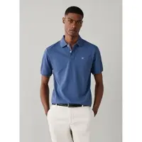 Hackett London per uomo. HM5600234 Polo Slim Fit Logo blu (XS), Casual, Cotone, Manica corta