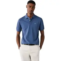 Hackett per uomo. HM5600234 Polo Slim Fit Logo blu (S), Casual, Cotone, Manica corta