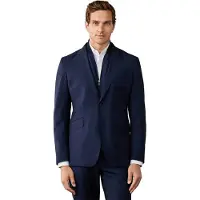 Hackett London per uomo. HM4700066 Salopette americana blu marino (42/32), Casual, Lana, Classico, Navy
