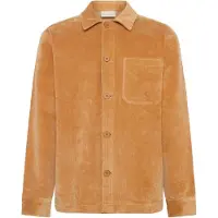 Knowledge cotton apparel - Sur-chemise en velours côtelé - Organic Cotton Corduroy Overshirt Apple Cinnamon per Uomo - Taglia M - Arancione