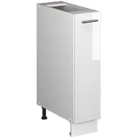 Vicco Armadio cucina dispensa alto Fame-Line Bianco lucido/Bianco 20 cm senza piano di lavoro, Model 61674