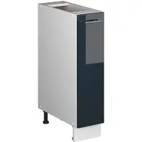 Vicco Armadio cucina dispensa alto Fame-Line Blu scuro lucido/Bianco 20 cm senza piano di lavoro, Model 61672