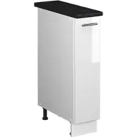 Vicco Armadio cucina dispensa alto Fame-Line Bianco lucido/Bianco 20 cm, PL Antracite, Model 62081