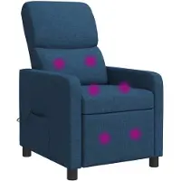 Syfax Poltrona Massaggiante Blu Poliestere