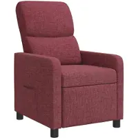 vidaXL Poltrona reclinabile , colore bordeaux, rivestita in tessuto
