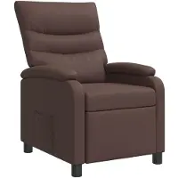vidaXL Recliner in Pelle finta marrone