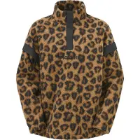 Picture Organic Clothing - Pile con stampa e mezza apertura a bottoni - Velora Printed 1/4 Fleece Wild Spot Print per Donne - Taglia L - Marrone