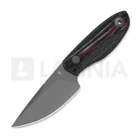 Kizer Cutlery Coltello Finch AEB-L, Black Micarta & Multicolor Reconstituted Wood, Stonewash PVD