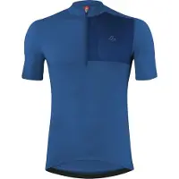 Löffler Bike Jersey Half-Zip Skys Block Mid Maglietta da ciclismo Uomo (54, blu)