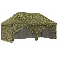vidaXL Tenda da campeggio con 4 pareti, dimensioni 2,9 x 5,8 m, motivo camouflage militare