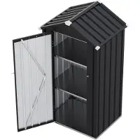 Sonstiges Alloggiamento per dispositivi in metallo con base, dimensioni 87,5x67 cm, resistente agli agenti atmosferici, altezza 160 cm, dotato di 2 ripiani regolabili
