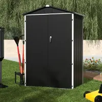 Sonstiges Edificio tecnico in metallo, superficie 2 m², tetto a falda, colore nero, dimensioni H185 x L125,5 x P88,5 cm
