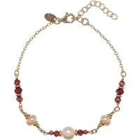Alisia Bracciale Placcato Oro Con Perle E Granati Autentici Al5182.01.029 — Bracciale