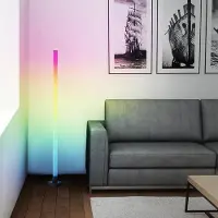 Lightbox Lampada da terra a LED, 150 cm, RGB digitale, sensore musicale, dimmerabile, nero