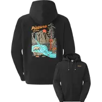 Picture Organic Clothing - Sweat à capuche zippée en coton biologique - Foreska Zip Hoodie Black per Uomo in Cotone - Taglia S - Nero
